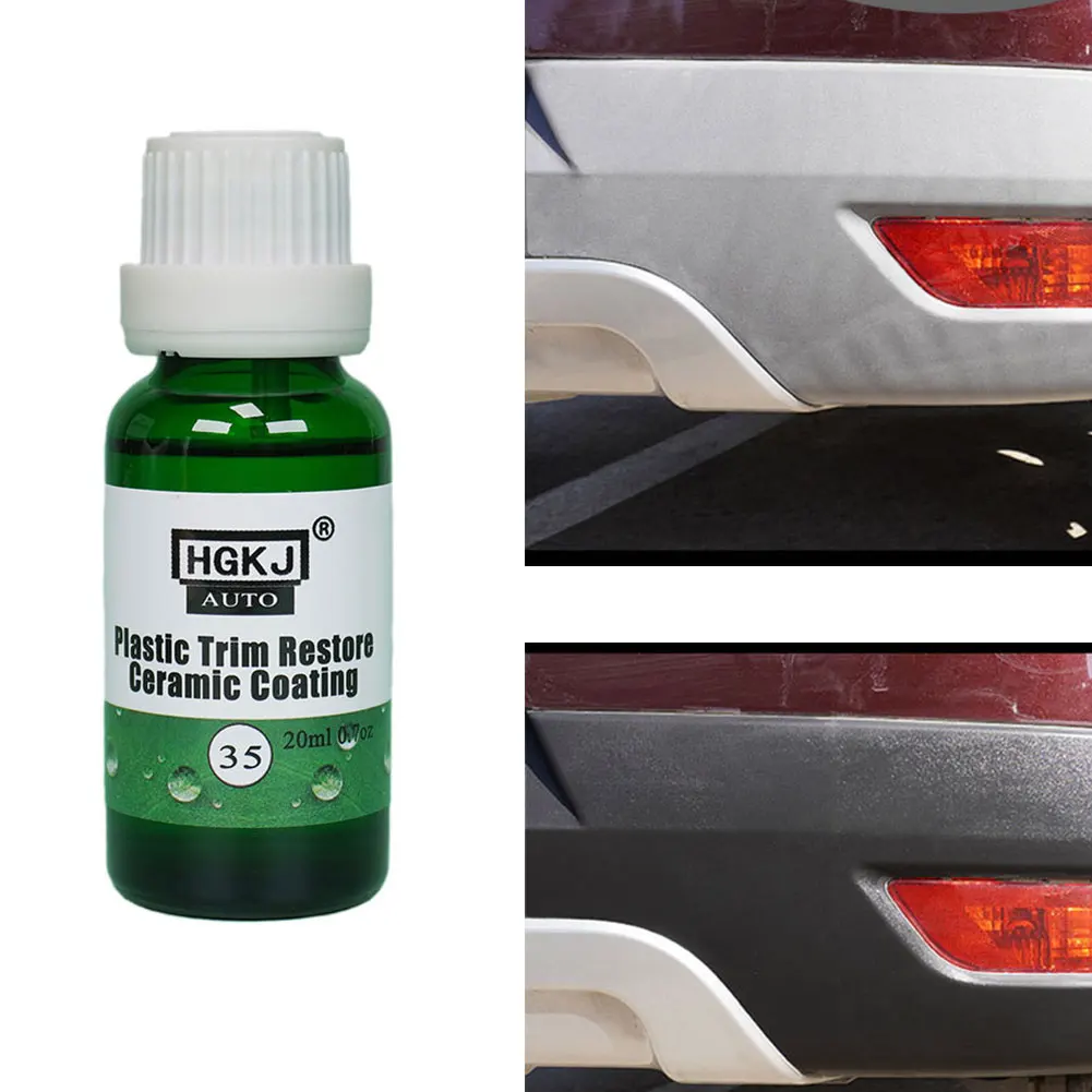 

Car Plastic Trim Coating Long-Lasting Plastic Restorer Hydrophobic Exterior Aging Plastics Turn Black And Bright HGKJ 20ml
