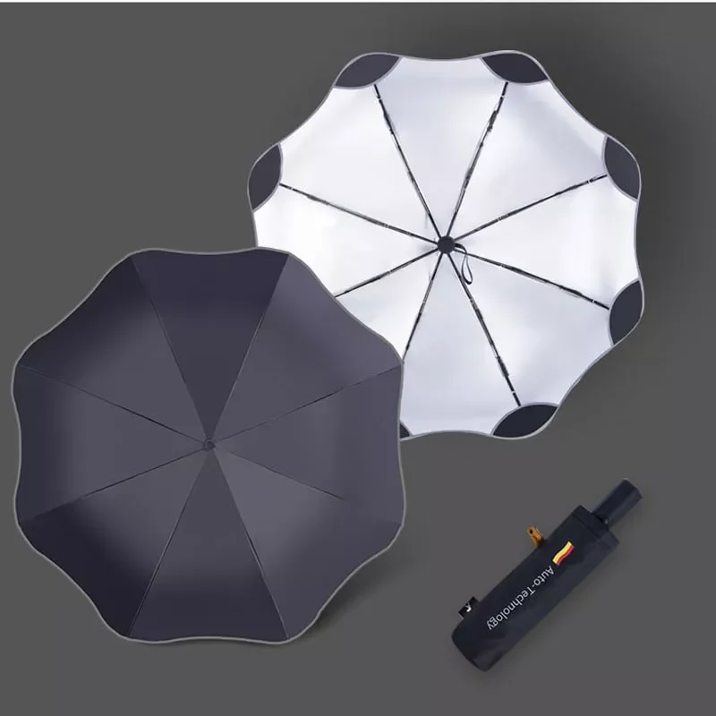 

NEW Anti-UV Full Automatic Business Umbrella 3 Folding Male Female Parasol Sun Umbrella Rain Women Windproof Luxury Umbrella For