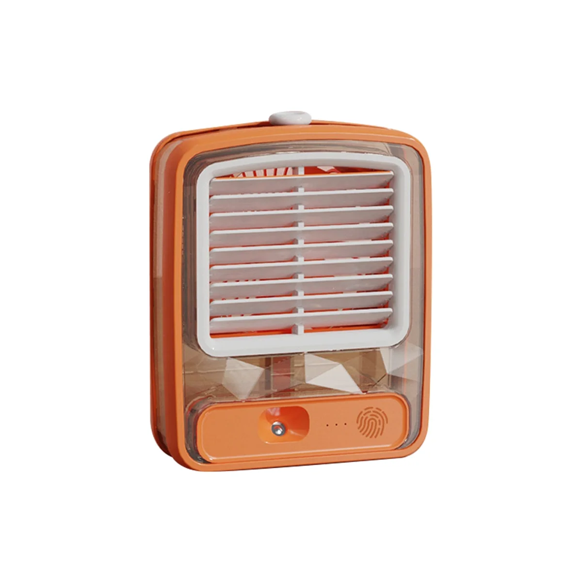 

Small Desk Fan with Mist Spray,LED Night Light,USB Rechargeable Water Misting Fan, Portable Desktop Table Cooling Fan A