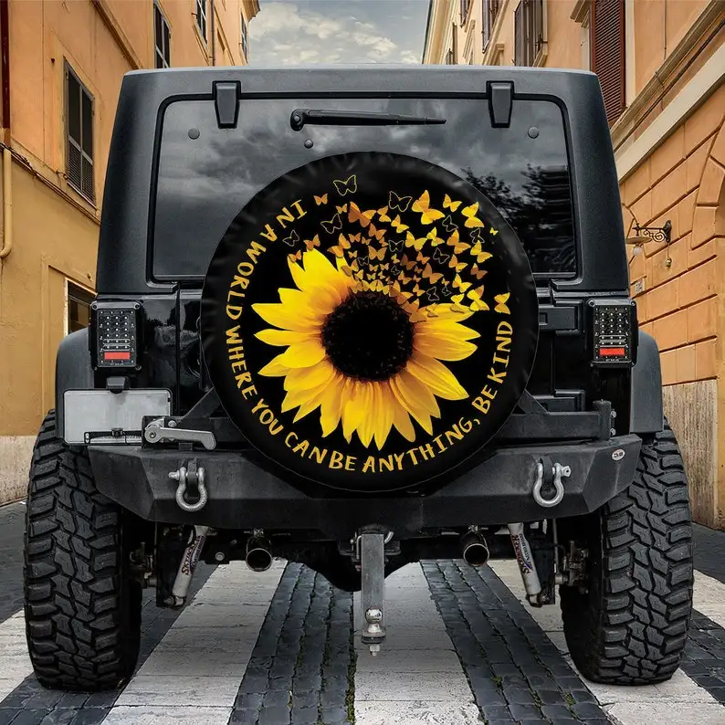 

In A World Where You Can Be Anything Be Kind Spare Tire Cover With Or Without Backup Camera Hole, Spare Tire Cover For Car, Cam