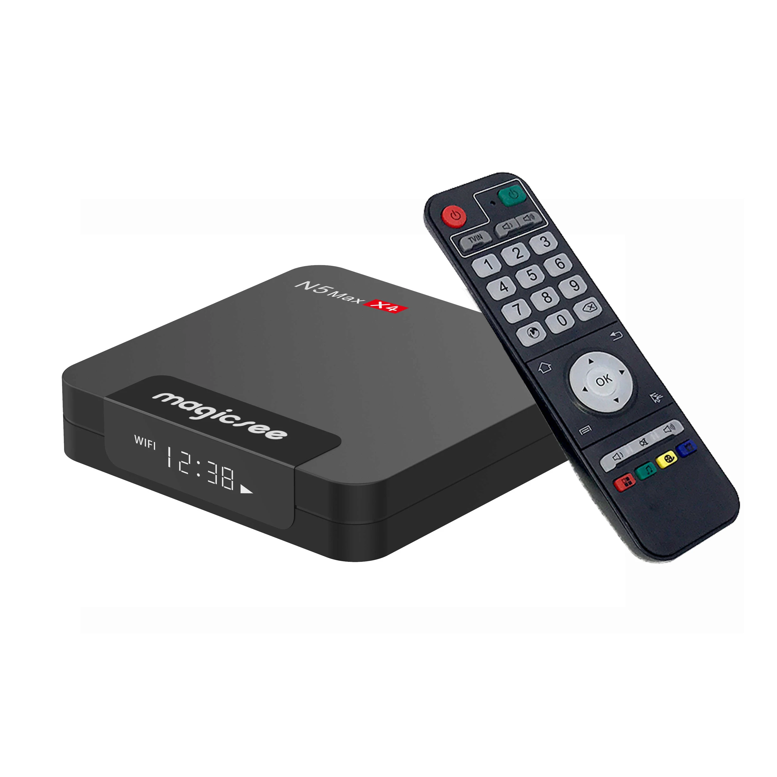 ТВ-приставка Magicsee N5MAX X4 Android 11 Amlogic S905X4 4 Гб ОЗУ 32 64 ПЗУ BT4.2 2.4G5G двухдиапазонный Wi-Fi 4K