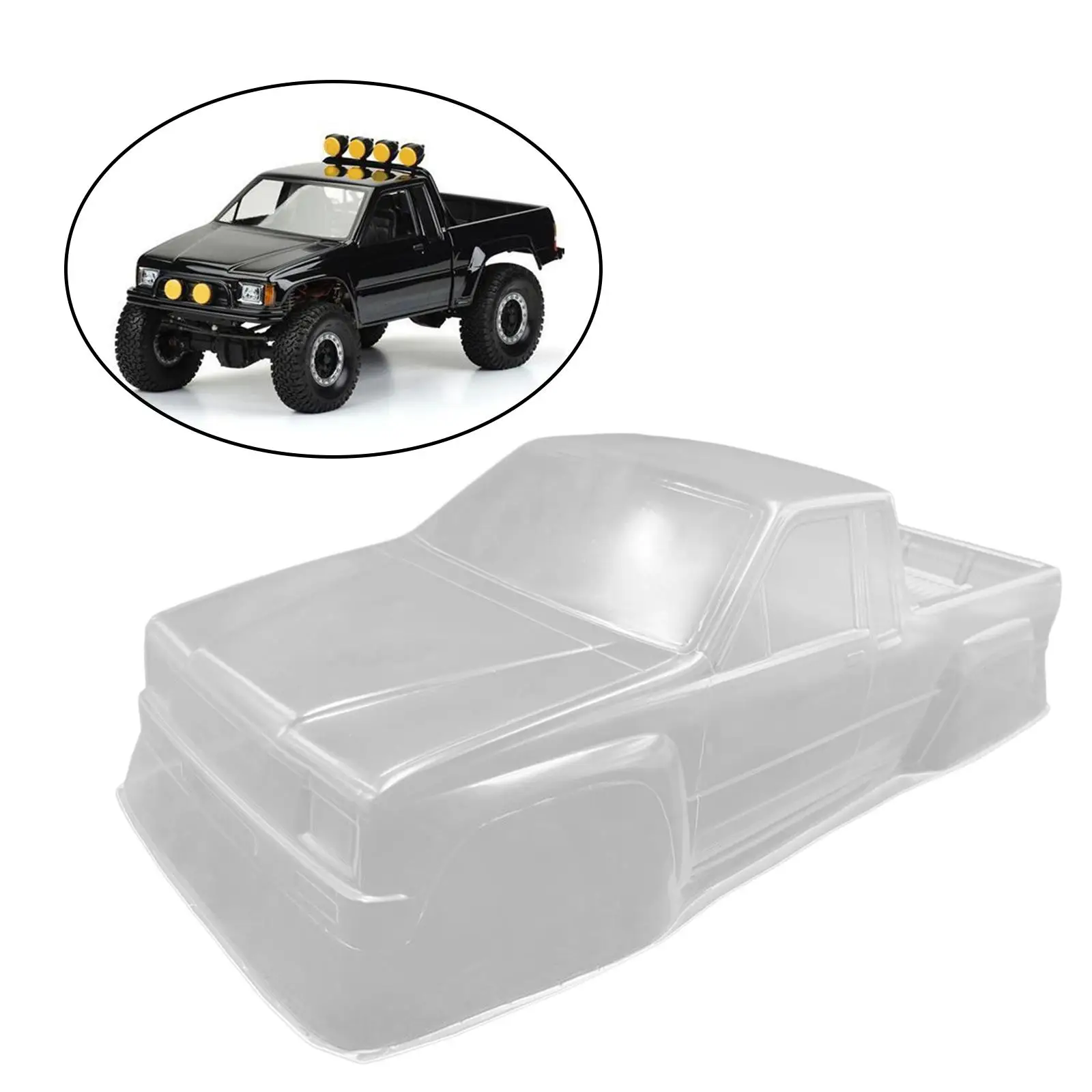 

12.32'' Wheelbase Body Shell for 1:10 RC Pickup Truck Upgrades Spare Parts