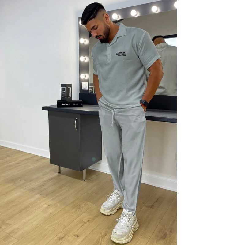 Men's Casual Wear, Trendy Summer Short-sleeved Polo Shirt, High-end Men's Outfit, with Handsome Clothes