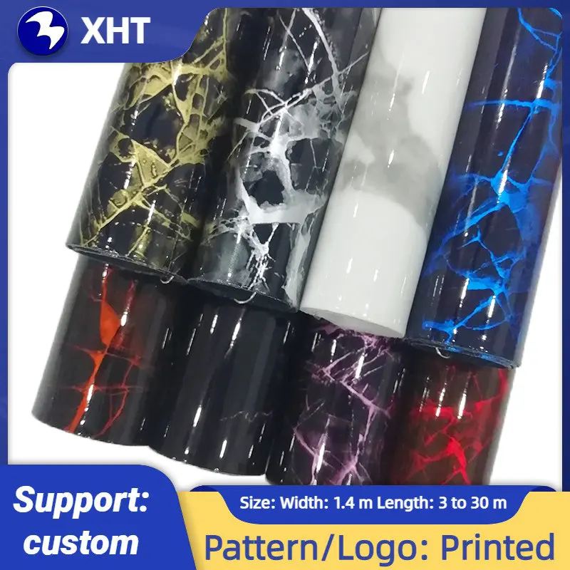 

Marble pattern glossy PU Printed Synthetic Artificial Leather Fabric Sheet for Making DIY Accessories/Shoe/Handbag