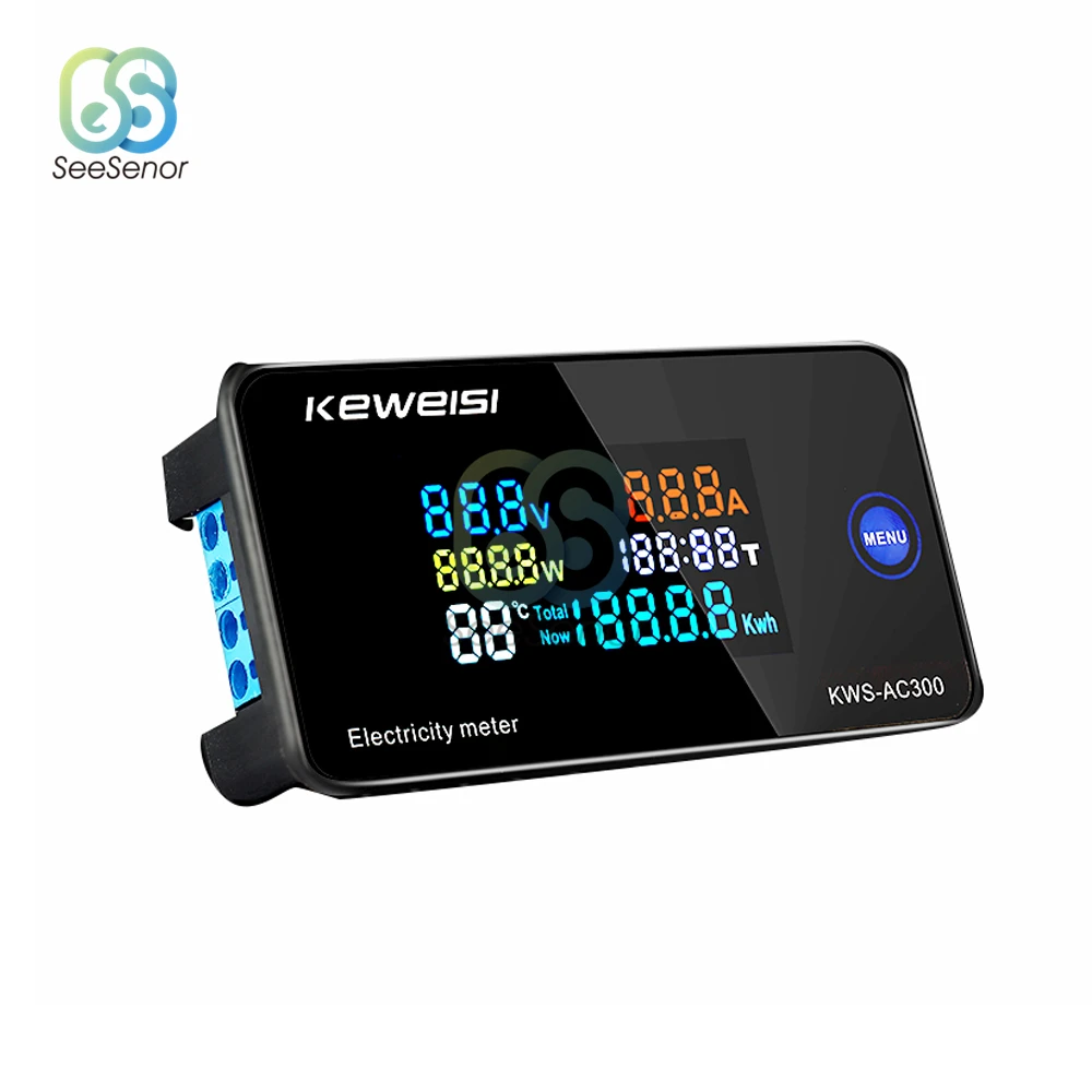 KWS-AC300 Вольтметр Амперметр KWS измеритель мощности и энергии AC 50-300 В светодиодный
