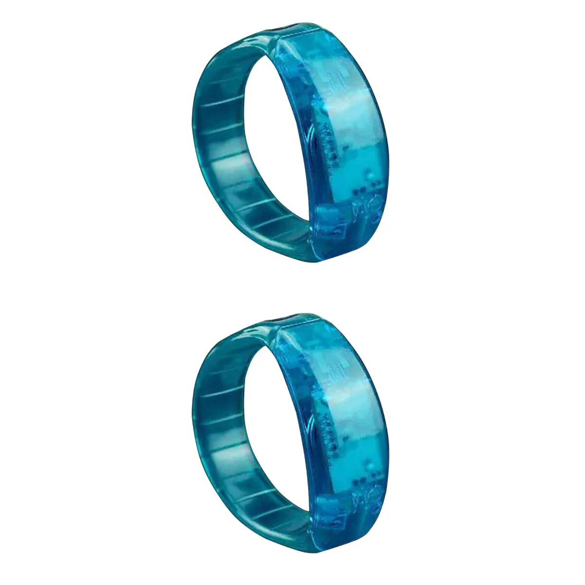 

2 Pcs LED Bracelet Silicone Bangle Finger Ring Wristband Light Luminous Wristbands