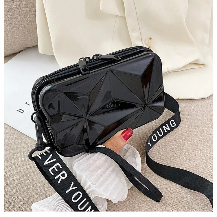 

Women Mini Box Bags Personality Uneven Surface Handbag Female Makeup Storage Bag Waterproof Washing Luggage Bag Shoulder Bags
