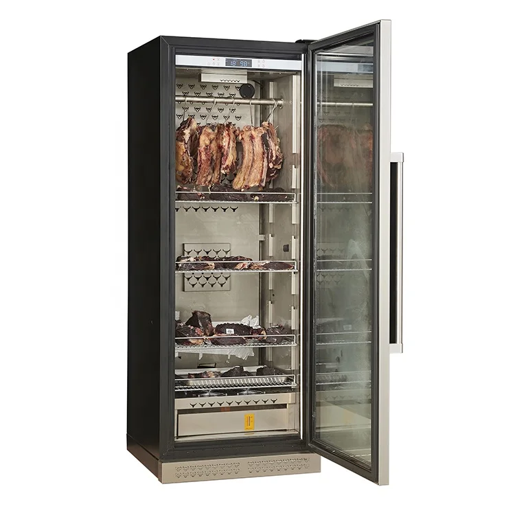 

Stainless and two layer Low-E glass steak cabinet Dry Age Beef Maturing Refrigerator
