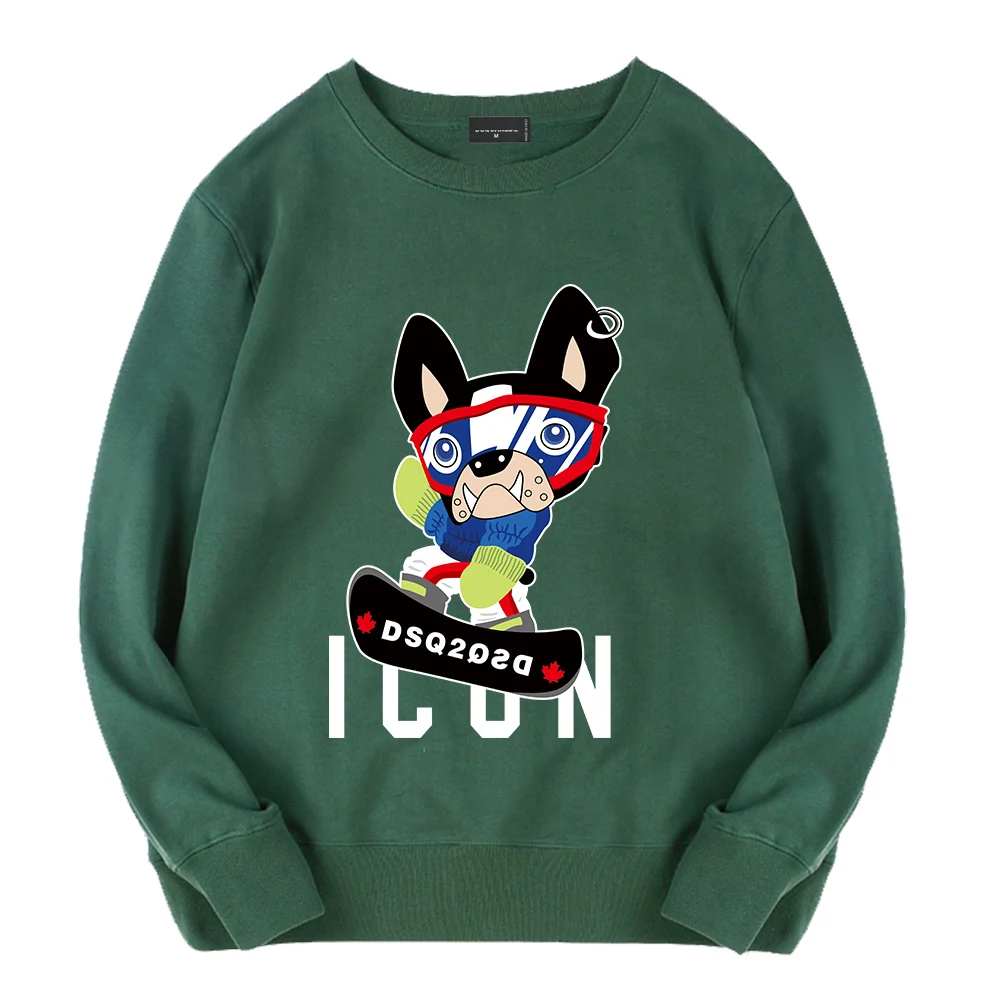 Мужская осенне-зимняя хлопковая толстовка бренда DSQ2 мужской повседневный