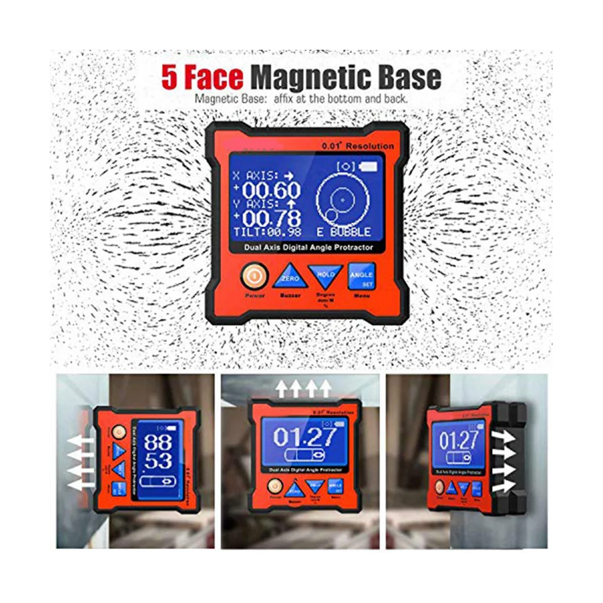 Цифровой угломер DXL360S гироскоп + Гравитация 2 в 1 транспортир с ЖК-дисплеем