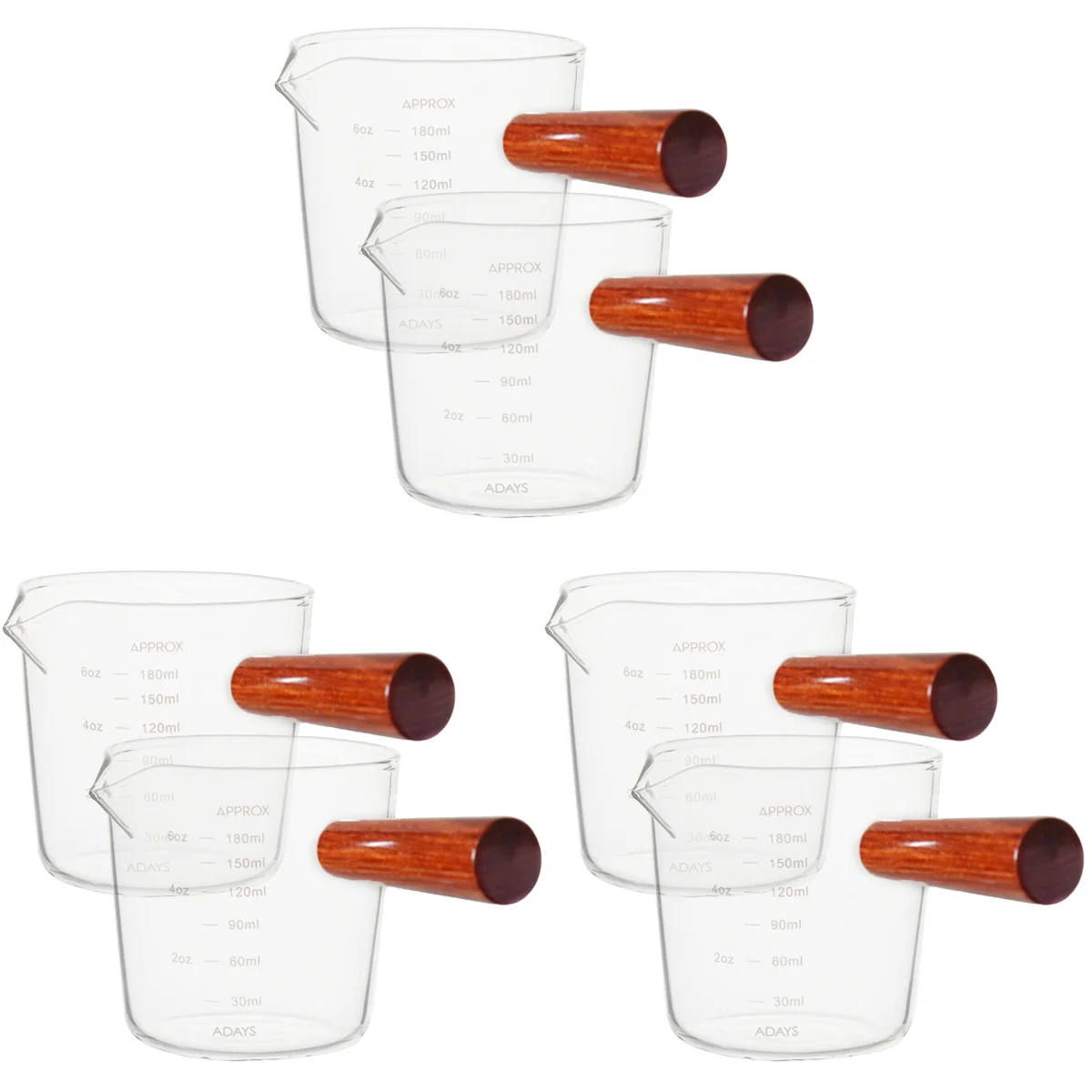 

6 Glass Espresso Cup Handle Cup Heat-resistant Cup Espresso Glass