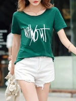 aossviao short sleeve bamboo cotton women summer t shirt korean v neck solid color all match t shirt feminine stylish soft tops