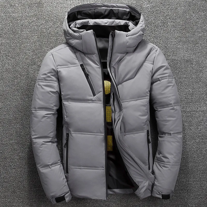 Winter New Mens Parka Coat Thicken Warm Casual Outdoor Jackets Hooded Men Overcoat Windproof Jacket Fashion Clothing Solid Color
