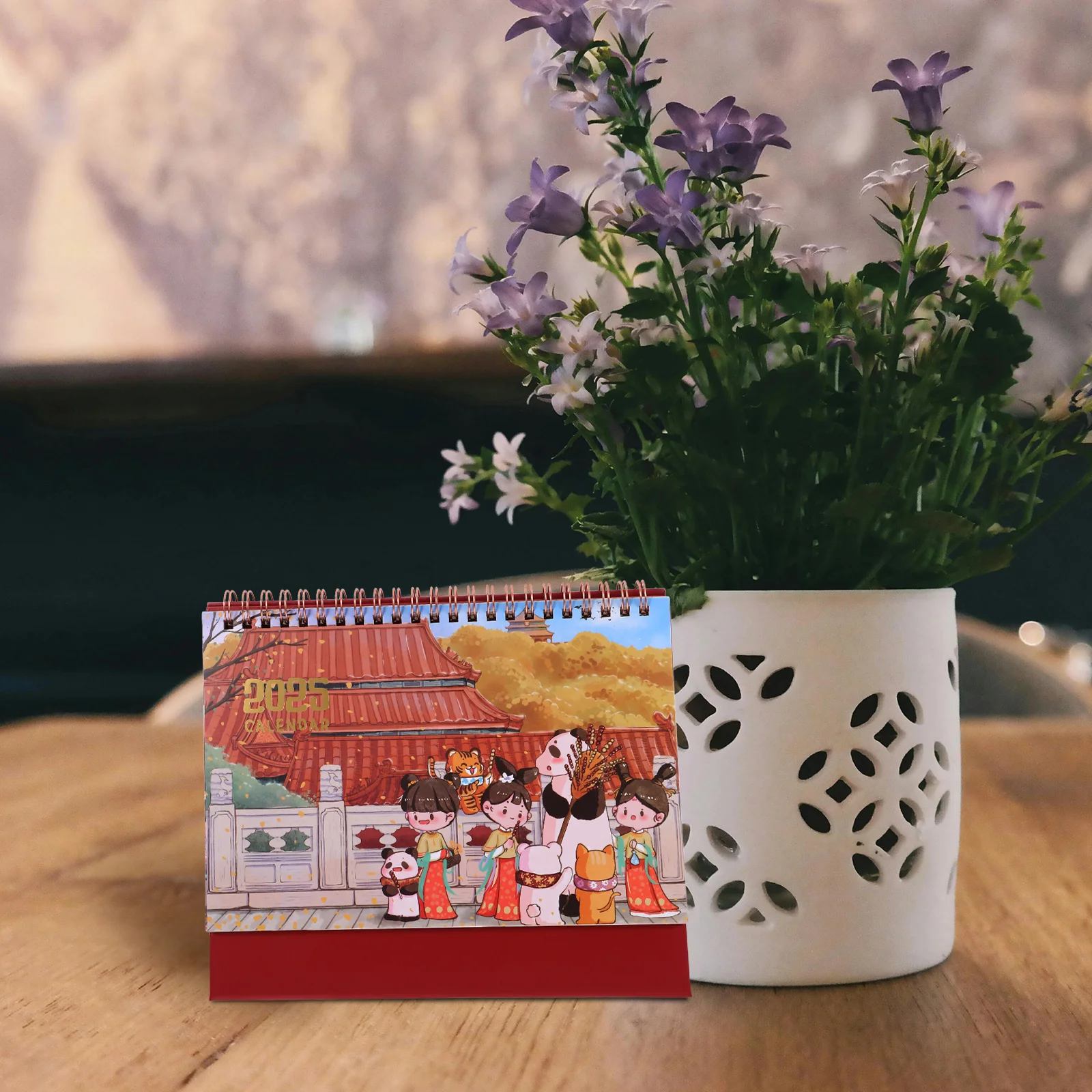 Настольный календарь на 2025 год китайский ежедневный новогодний картина Carlandar