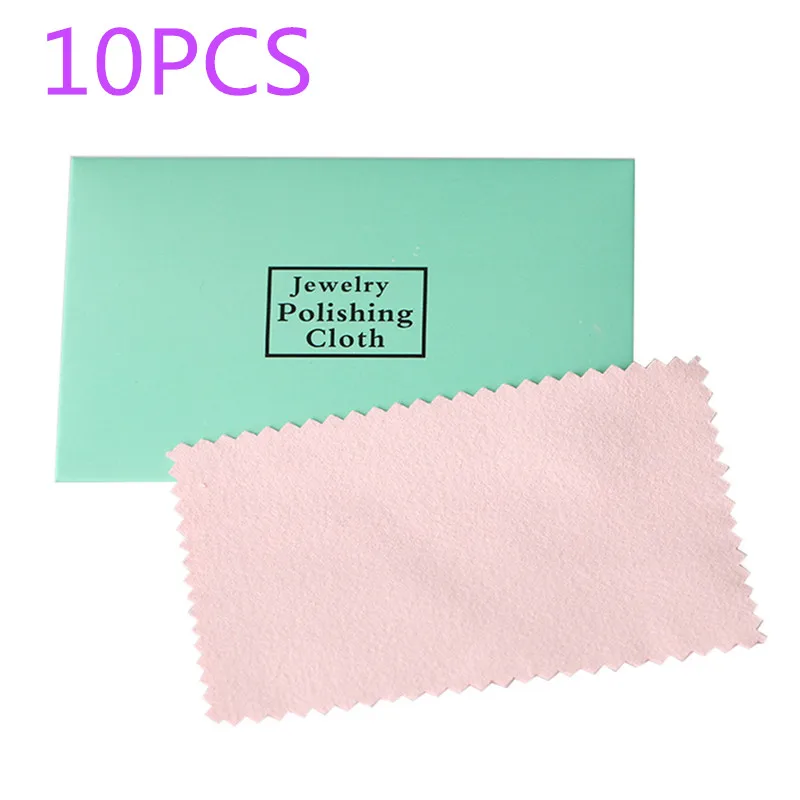 

10Pcs Polishing Jewelry Cloth Polish Tool Jewelry Clean Anti-tarnish Jewelry Cleaning Cloth Random Color 10*6.3cm