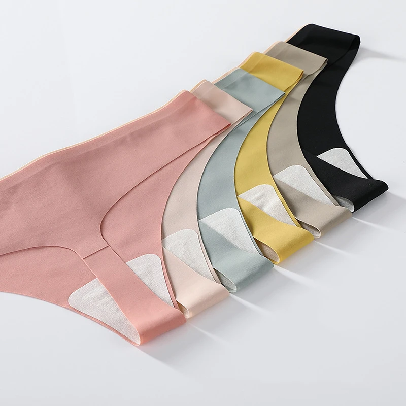 

Сексуальные женские стринги из ледяного Шелка Бесшовные Спортивные трусы тутового шелка антибактериальные Стринги женское нижнее белье 3 ...