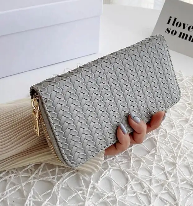 

58Genuine Leather womens wallets and purses Hasp Long purses Unisex Money Bag Casual designer wallet Luxury Brand passport purse