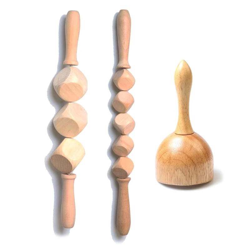 Профессиональные деревянные инструменты для массажа костей Q1QD, антицеллюлитный ролик для тела, ручной ролик для облегчения мышечной боли, терапия, расслабляющая палочка