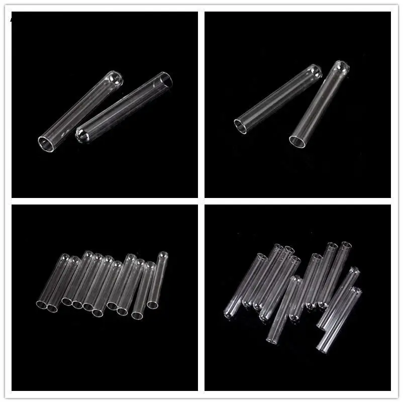 

10pcs 100mm Thick Wall Test Tube Glass Blowing Tubes 4 Inch Long