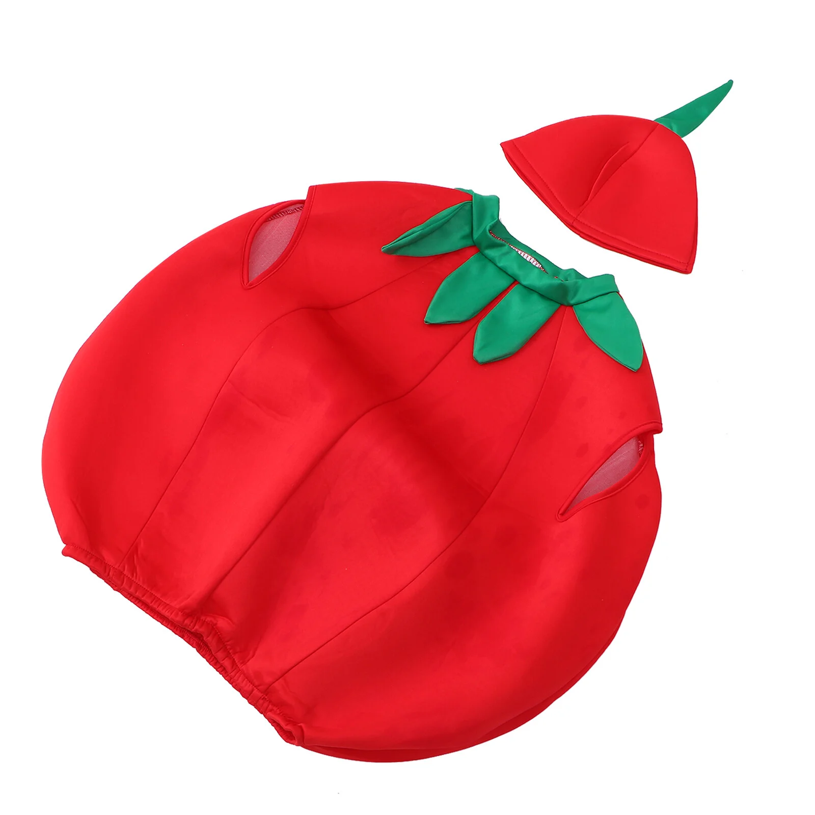 

Fruit Unisex Dress Props Stage Cosplay Costumes Baby Suits Performance Outfits Boys Tomato Accessories