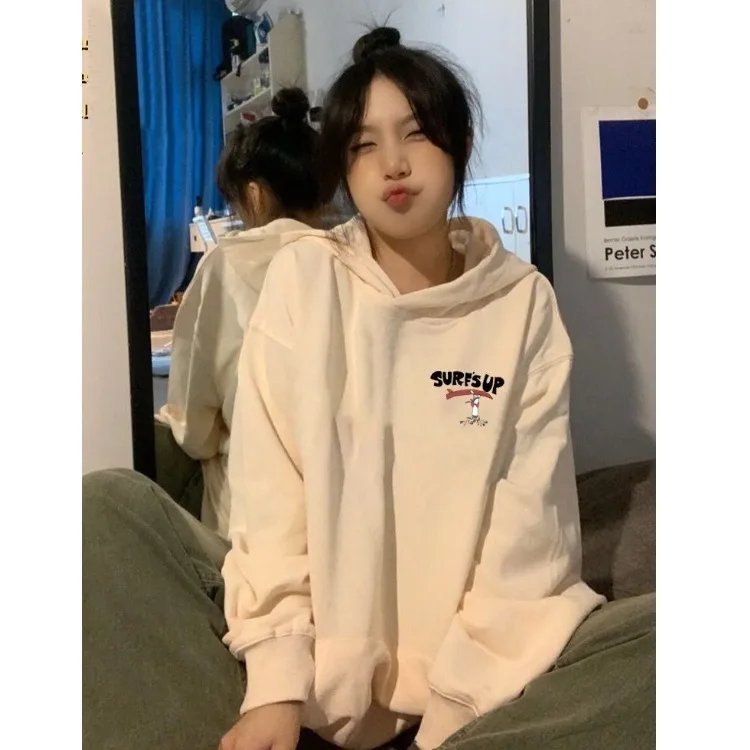 Осень-зима 2024 новая утолщенная бархатная беспроводная толстовка с капюшоном Silver