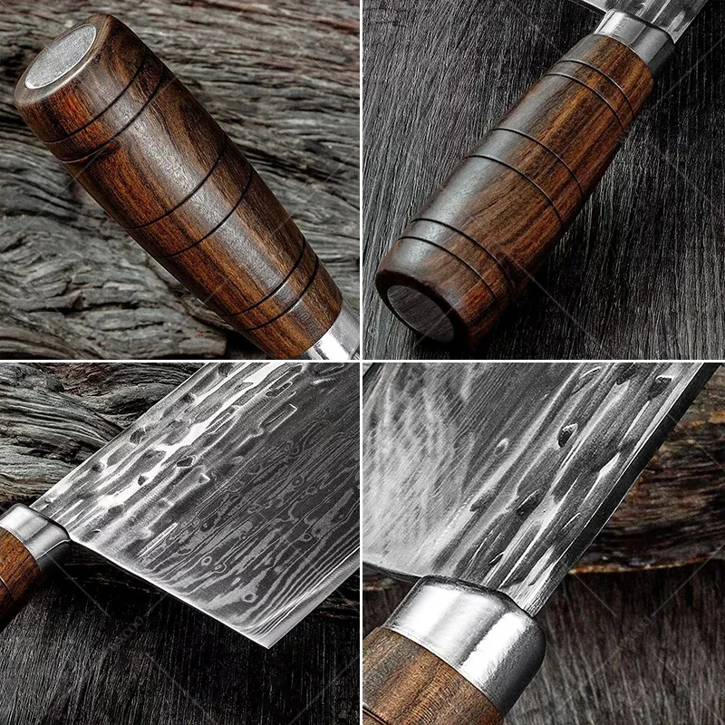 Профессиональный нож шеф-повара из дамасской стали VG10 ручной кованый для мяса