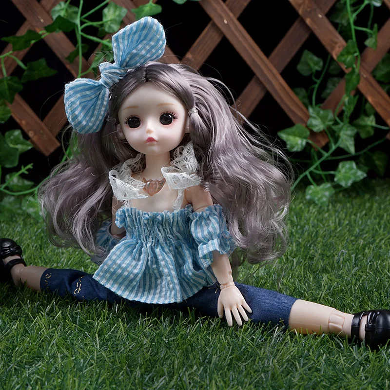 

30cm 1/6 BJD Doll Mini Girl Cute Fashion Dress 12 Moveable Joint Doll Princess Makeup Doll DIY Handmade Toy For Girl Gift