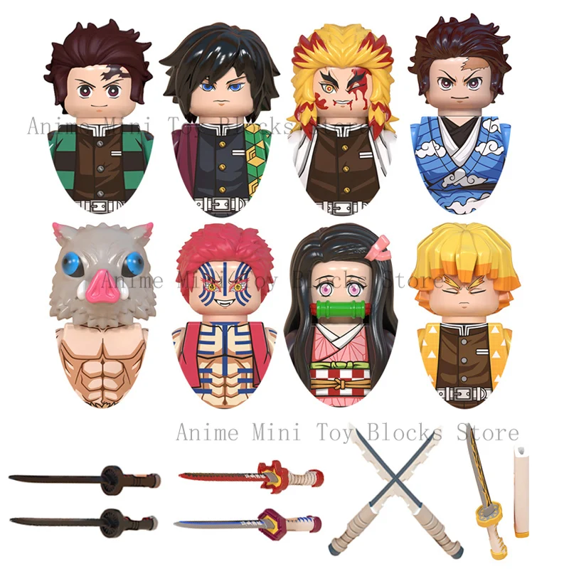 

Конструктор «рассекающий демонов», аниме мини-фигурки танджиро незуко, сборные головки, игрушки для детей, подарок на день рождения, WM6116