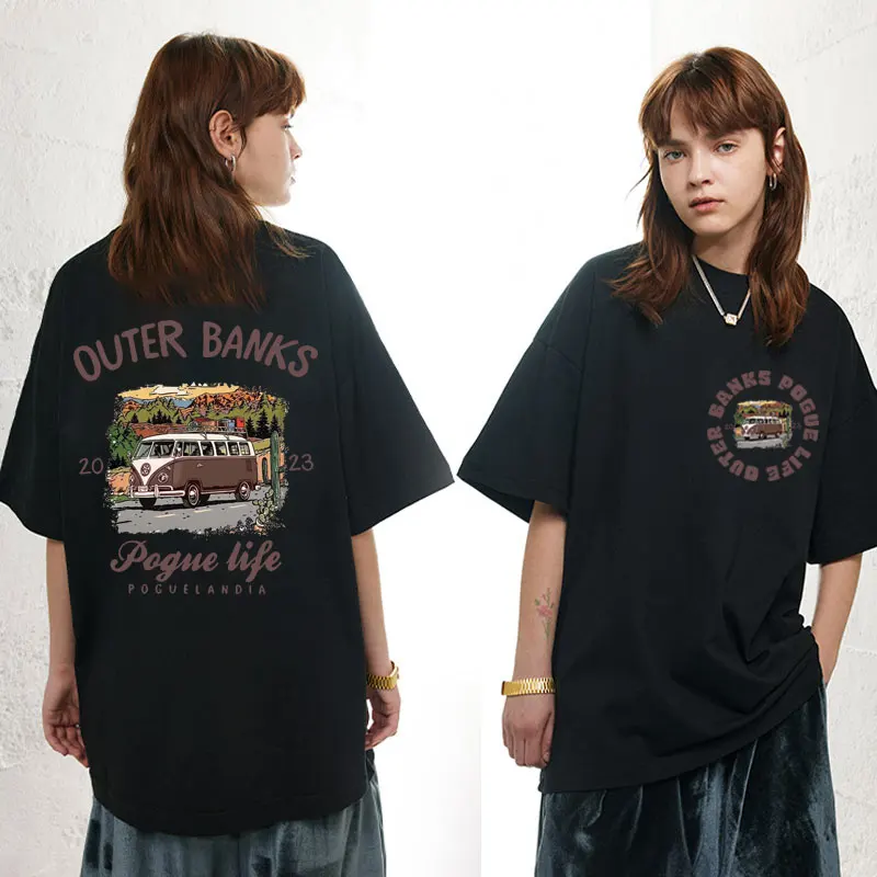 

Outer Banks 2023 Pogue Life Paradise on Earth T-Shirt Men Women Fashion Hip Hop Tee Shirts Hot Sale Casual Pure Cotton T Shirt