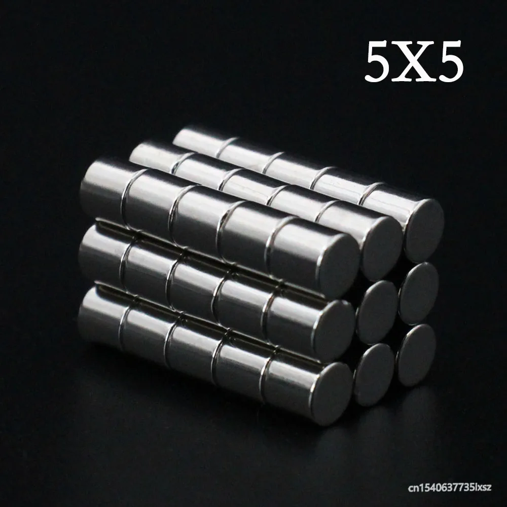 

5/10/20/30/50/60 Pcs 5x5 Neodymium Magnet 5mm x 5mm N35 NdFeB Round Super Powerful Strong Permanent Magnetic imanes Disc 5x5