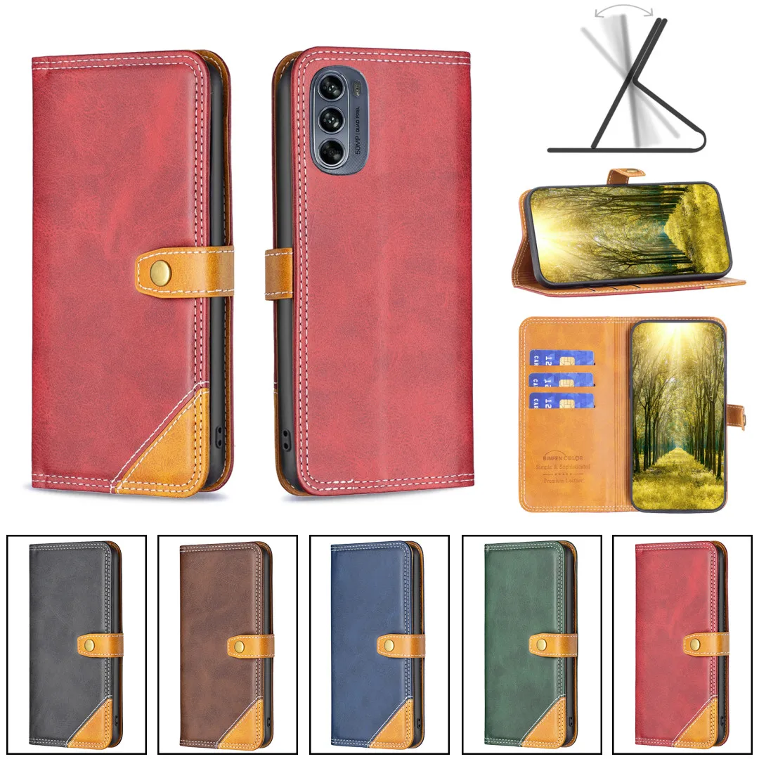 

Cute Flip Leather Protect Cover for Motorola Moto G32 G62 G42 E32 G71 G31 G41 G200 G22 E40 E30 Edge S30 Wallet Card Slots Case