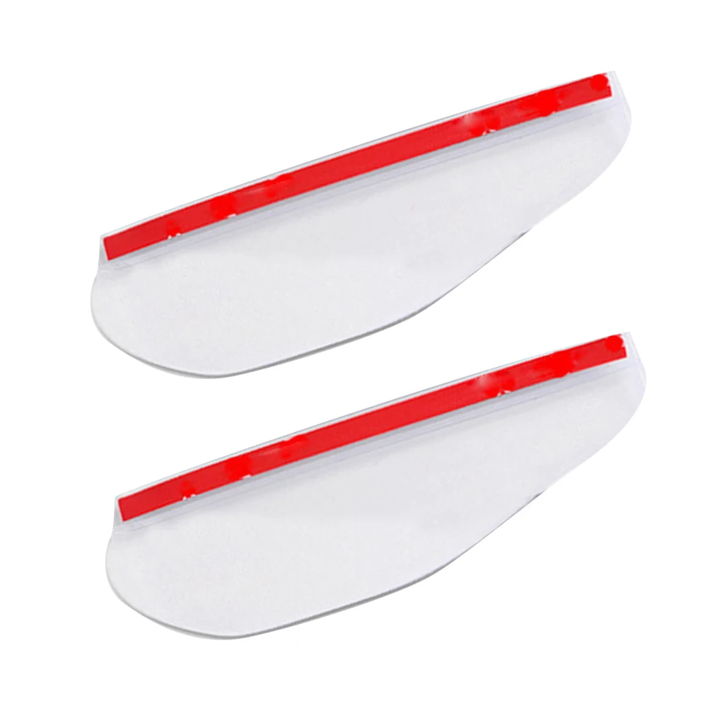 

1 пара долговечных безопасных вождения зеркало заднего вида с дождем из синтетического пластика Прозрачный автомобильный аксессуар мягкий водонепроницаемый солнцезащитный козырек