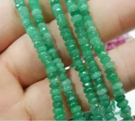 

Бесплатная доставка в порядке! Граненые натуральные изумрудные драгоценные камни 2x4 мм, бусины россыпью 13,5 дюйма