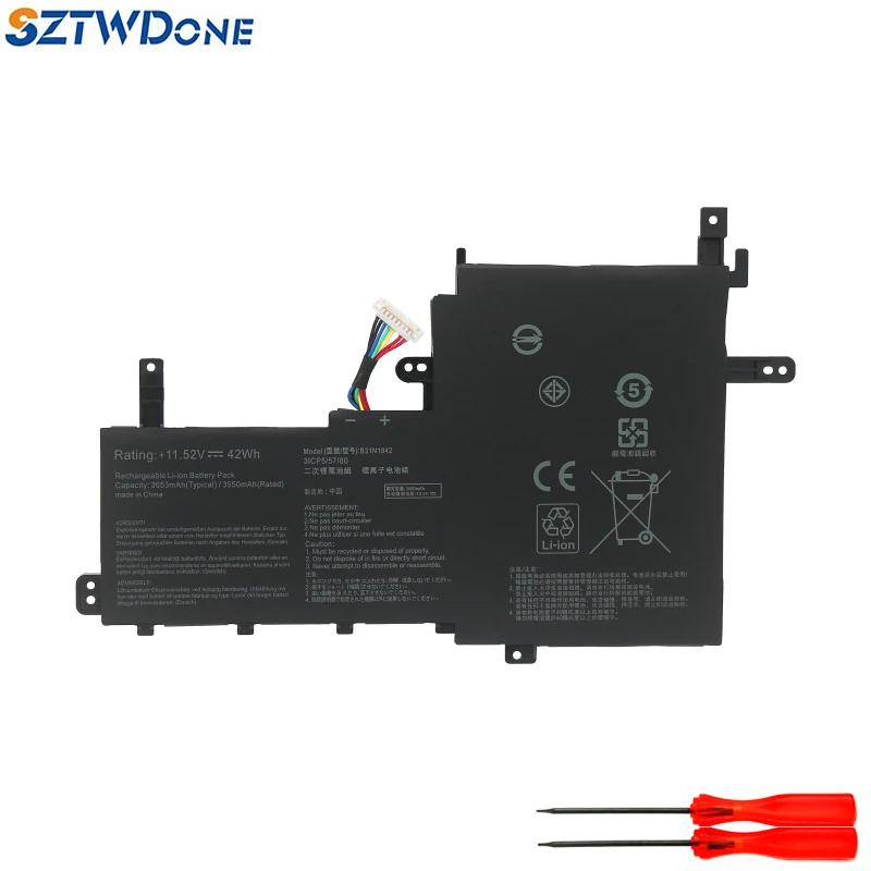 

SZTWDONE B31N1842 Laptop battery for ASUS S531FA S531FL V531FL X531FA V5050E