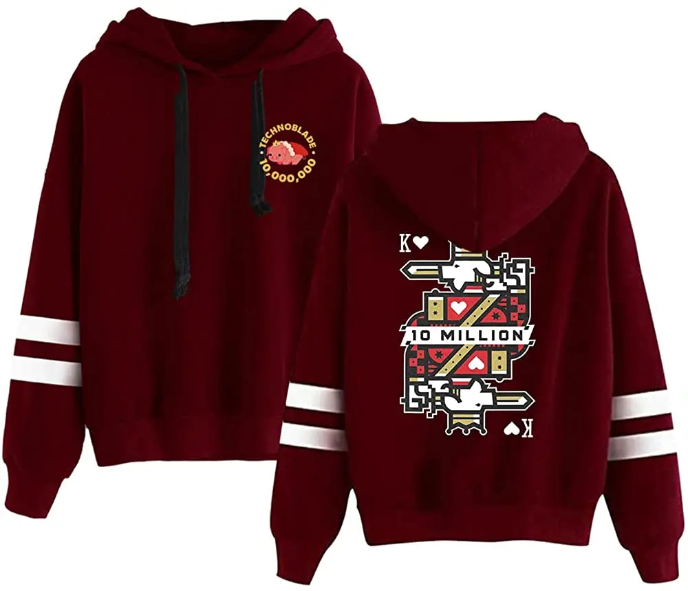 Толстовка Technoblade 10 миллионов Subs Merch tecagro Dream Team SMP Унисекс Без карманов с