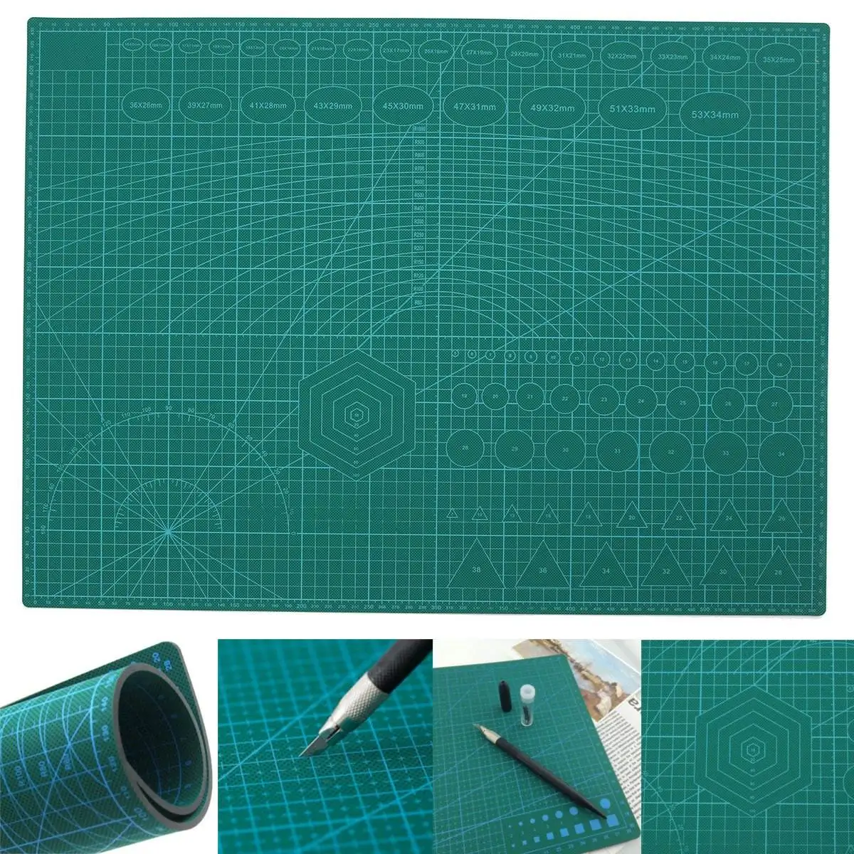 6 Kinds A2 PVC Cutting Mat Pad Patchwork DIY Handicraft Double Printed Self Healing 60 * 45cm Plate Craft Scrapbooking Board