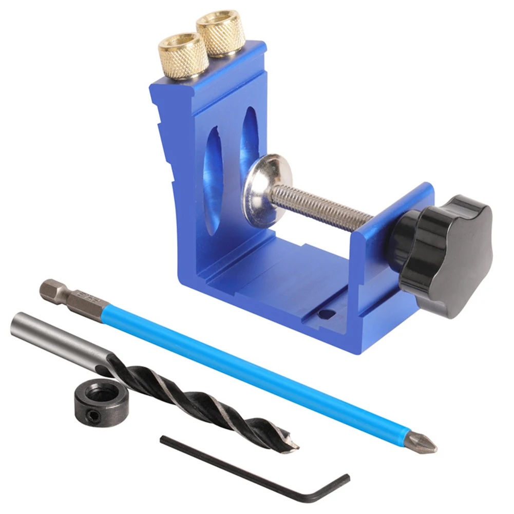 

5Pcs 15 Degree Bevel Hole Locator Set Woodworking Positioner Drill Bit Pocket Hole Jig Kit For Wood Drill Bits Tool