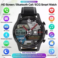new wireless charging bluetooth call 454454 hd full screen smart watch ecg ppg rotary button smartwatch for men long battery