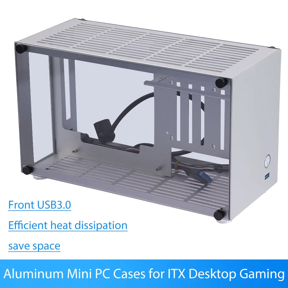 

Aluminum Mini PC Cases Motherboard SFX Power Supply SSD Graphics Cards Computer Chassis For ITX Desktop Gaming