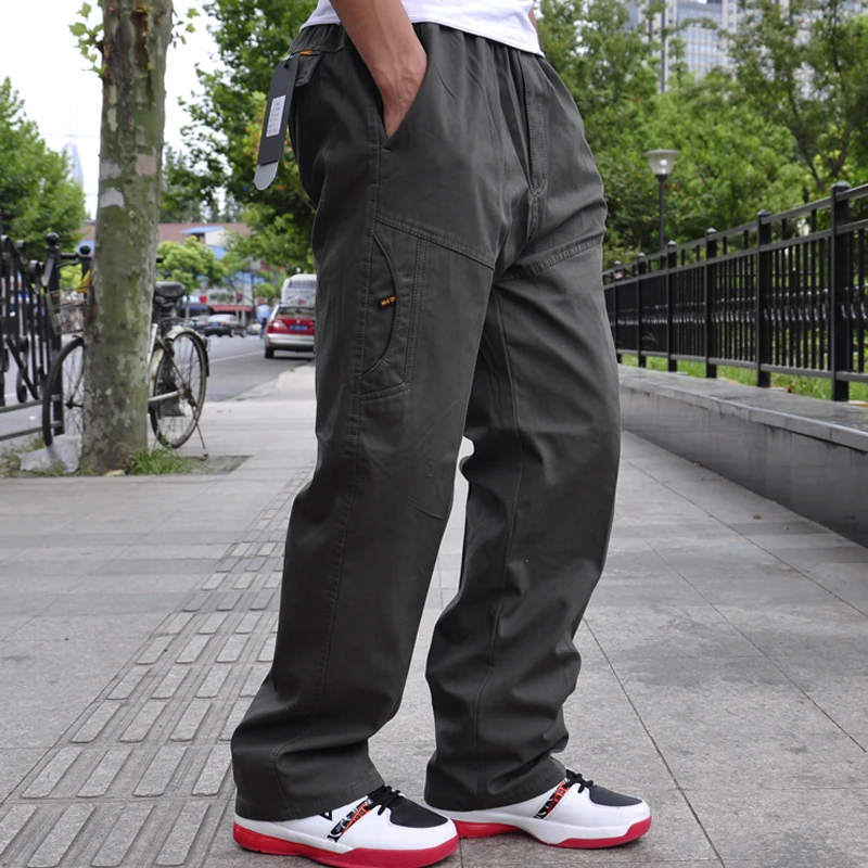 

2023 New Cotton Men's Cargo Pants Casual Loose Mens Pant Multi Pocket Military Long Trousers Men High Quality Large 6XL