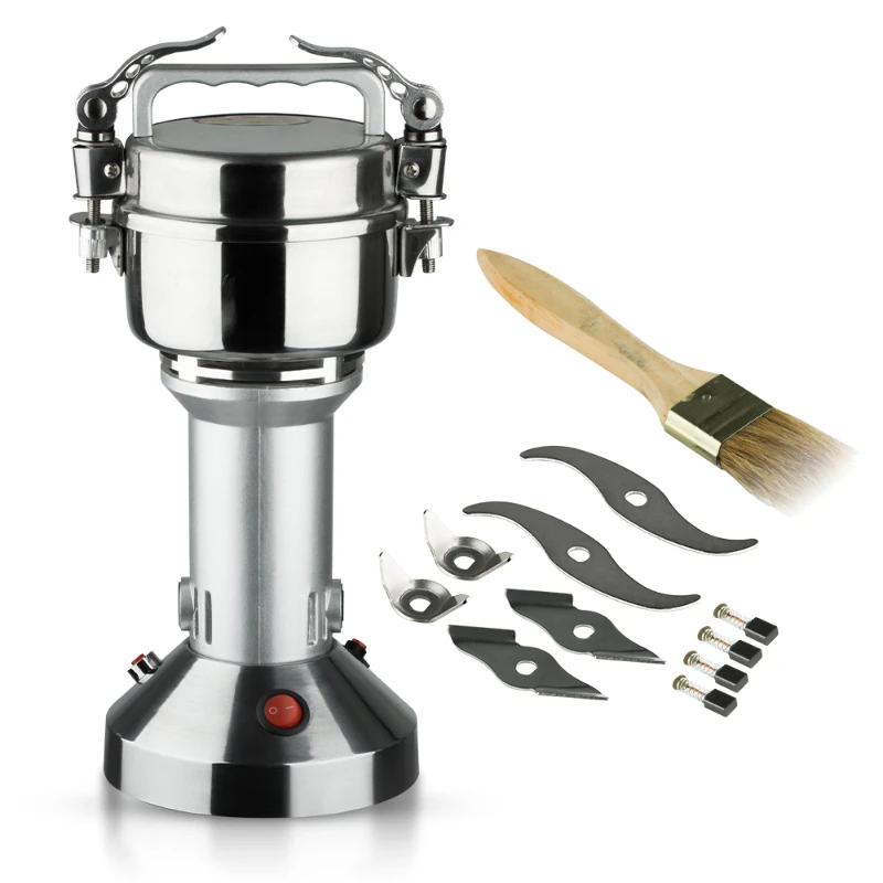 

Electric Nut Powder Making Machine Spicy Pepper Spice Nuts Mill Stainless Steel Grain Grinder Flour Mill