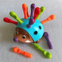 fun plastic inserted hedgehog game early education toy for focus training novelty interactive toys puzzle fight montessori toys