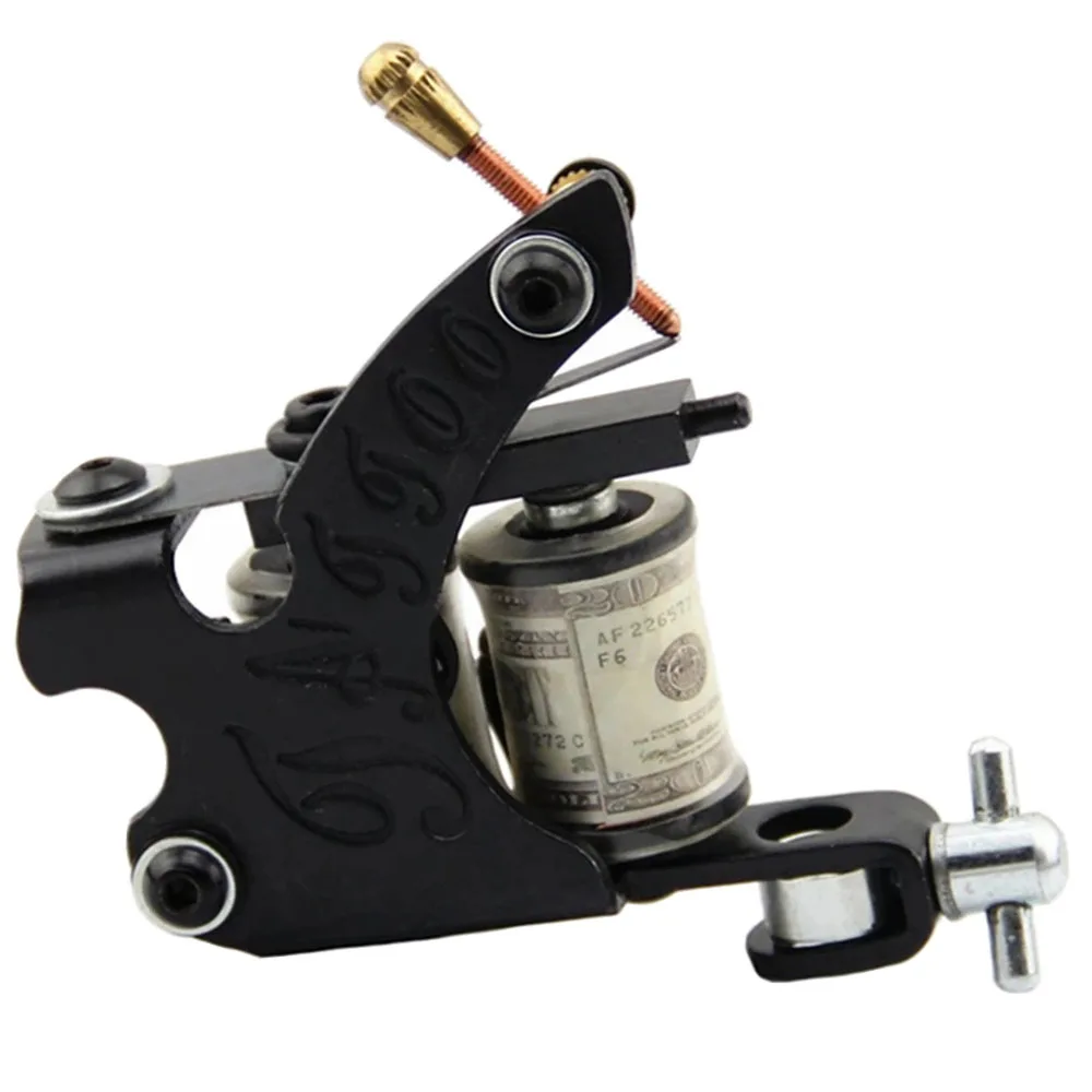 

10 Wraps Coils Tattoo Gun Machine maquiagem Gun Tattoo Machine Steel Tattoo Frame for Shader Tattoo Supplies Free Shipping