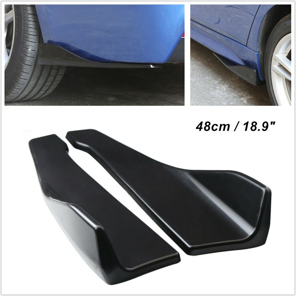 

48cm Rear Bumper Splitter Winglet Side Skirt Extension Aprons Universal For Audi A3 A4 A5 S3 S4 S5 A6 A7 A8 TT Car Accessories