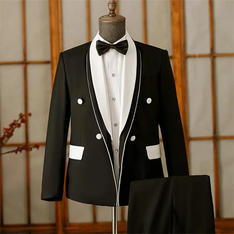 

Host suits men's blazers jackets costume party stage emcee singer costume boy art examination vocal music dress terno masculino