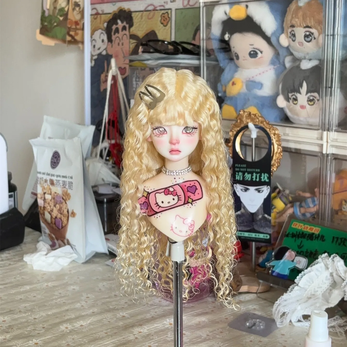 Волосы для куклы Золотой Цвет 1/4 BJD MDD MSD Бесплатная доставка