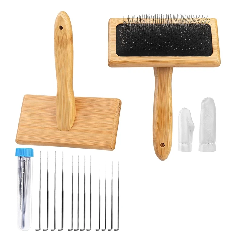 2 шт. картриджи для шерсти ручные игла валяющая щетка деревянные валяния с