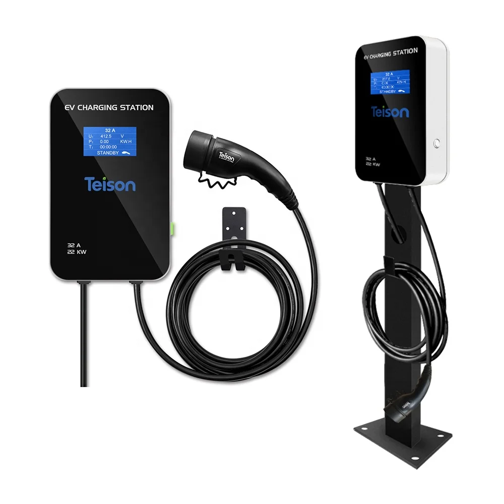 

22kw ac ev wall charger 32a type 2 plug