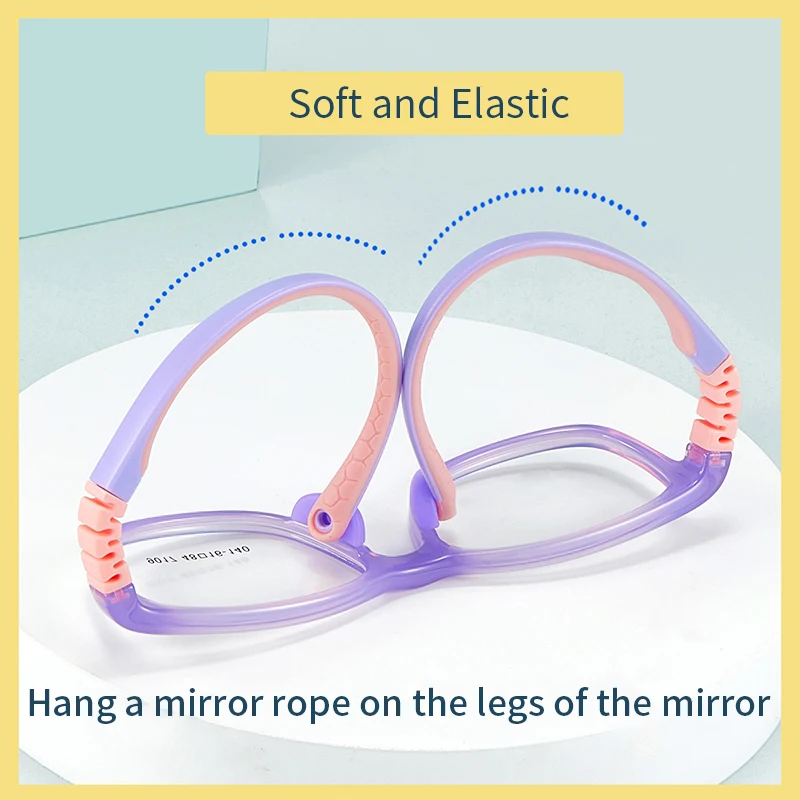 Квадратные гибкие оптические очки Xbora TR90 с ремешком для спорта мальчиков и