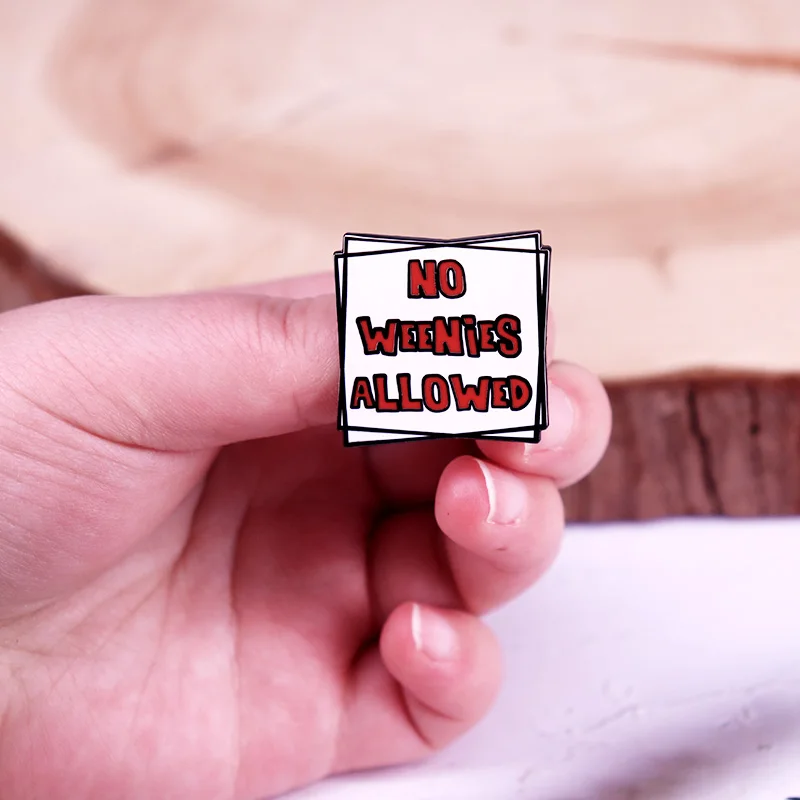 Винтажный металлический значок брошь Sponggebob Squareppants No Weenies